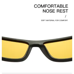 Klassische quadratische Sonnenbrille – polarisiert – flexibles Gummi – Unisex