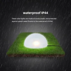 Garten-Solarleuchte - Halbkugelform - 5 LED - wasserdicht - Bodenmontage