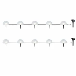 Garten-Solarleuchte - Halbkugelform - 5 LED - wasserdicht - Bodenmontage