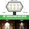 Solarbetriebenes Licht - Landschaftsstrahler - 4 Beleuchtungsmodi - 108 LED - IP65 wasserdicht