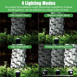 Solarbetriebenes Licht - Landschaftsstrahler - 4 Beleuchtungsmodi - 108 LED - IP65 wasserdicht