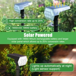 Solarbetriebenes Licht - Landschaftsstrahler - 4 Beleuchtungsmodi - 108 LED - IP65 wasserdicht