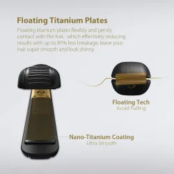 2 in 1 professional hair straightener - curler - titanium - LCD digital displayHair straighteners
