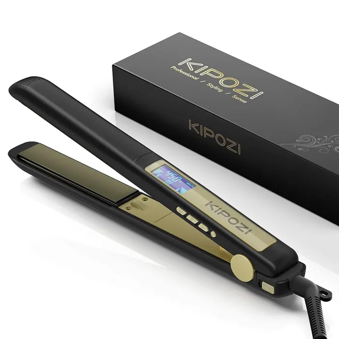 Professioneller 2-in-1-Haarglätter - Lockenwickler - Titan - LCD-Digitalanzeige