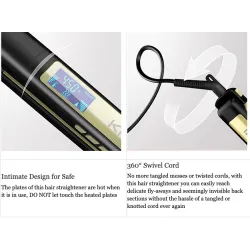 2 in 1 professional hair straightener - curler - titanium - LCD digital displayHair straighteners
