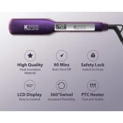 2 in 1 professional wide straightener - curler - digital LCD display - dual VoltageHair straighteners