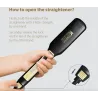 Professioneller 2-in-1-Breitglätter – Lockenwickler – digitales LCD-Display – duale Spannung