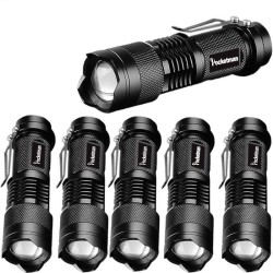 Leistungsstarke taktische Taschenlampe - LED - 3 Modi - Zoombar - 1 - 6 Stück