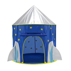 3 in 1 Kinderspielhaus - Zelt - Tunnel - Bällebad - Raumschiff-Design