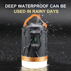 Multifunktionales Campinglicht - wasserdichte Lampe - Laterne - mit Fernbedienung - LED - USB - wiederaufladbar