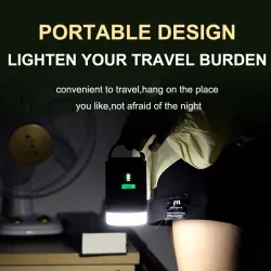 Multifunktionales Campinglicht - wasserdichte Lampe - Laterne - mit Fernbedienung - LED - USB - wiederaufladbar