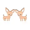 Kleine Ohrstecker - Hundeform - Edelstahl