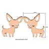Kleine Ohrstecker - Hundeform - Edelstahl