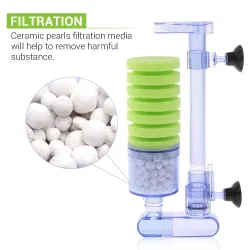 Aquarienluftpumpe - biochemischer Filter - doppelter Schaumschwamm - ultraleise