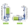 Aquarienluftpumpe - biochemischer Filter - doppelter Schaumschwamm - ultraleise
