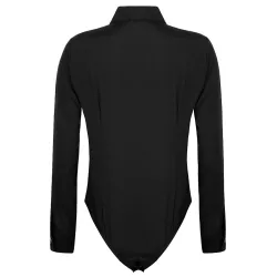 Elegante Bodys - Langarmbluse - mit Knöpfen