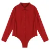 Elegant bodysuits - long sleeve blouse - with buttonsBlouses & shirts