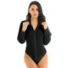 Elegant bodysuits - long sleeve blouse - with buttonsBlouses & shirts