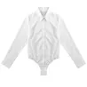 Elegant bodysuits - long sleeve blouse - with buttonsBlouses & shirts