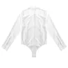 Elegant bodysuits - long sleeve blouse - with buttonsBlouses & shirts