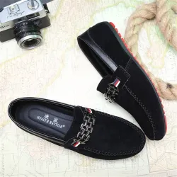 Modische Herrenloafer - flache Wildlederschuhe