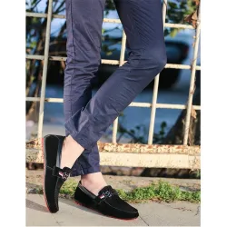 Modische Herrenloafer - flache Wildlederschuhe