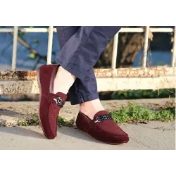 Fashionable men's loafers - shallow suede shoesShoes