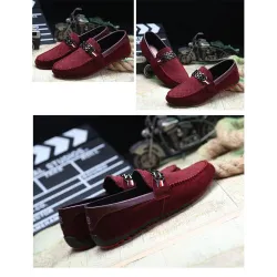 Fashionable men's loafers - shallow suede shoesShoes
