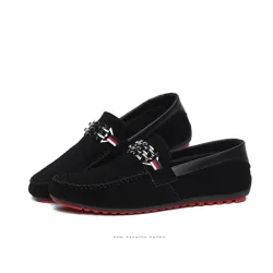 Fashionable men's loafers - shallow suede shoesShoes