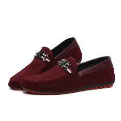 Fashionable men's loafers - shallow suede shoesShoes