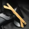 Klassische Retro-Sonnenbrille - Bambusholz - UV400 - Unisex