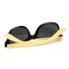Stilvolle Sonnenbrille - polarisiert - Holzrahmen - Unisex