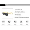 Stilvolle Sonnenbrille - polarisiert - Holzrahmen - Unisex