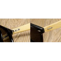 Stilvolle Sonnenbrille - polarisiert - Holzrahmen - Unisex