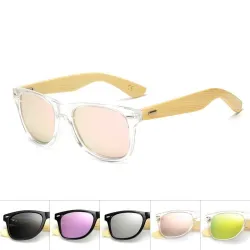Stilvolle Sonnenbrille - polarisiert - Holzrahmen - Unisex