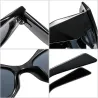Modische übergroße Sonnenbrille - Katzenaugen - bunter Leopard - UV400