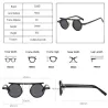 Modische kleine runde Sonnenbrille – Verlaufsglas – zweifarbig – Nieten – UV400
