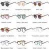 Modische kleine runde Sonnenbrille – Verlaufsglas – zweifarbig – Nieten – UV400