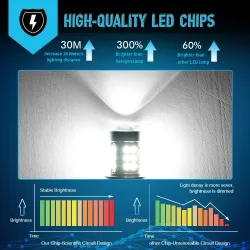 Auto-Rückfahrlicht - LED-Lampe - 1156 BA15S - 7440 W21W - T15 W16W - 2 Stück