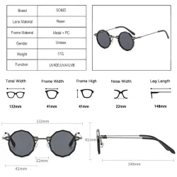Runde Retro-Sonnenbrille - Steampunk-Stil - UV400 - Unisex