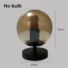 Retro-Wandleuchte - Eisenlampe mit Kugelglas - Einzel- / Doppelkopf - E27