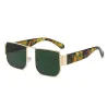 Quadratische Retro-Sonnenbrille – Metallrahmen – UV400