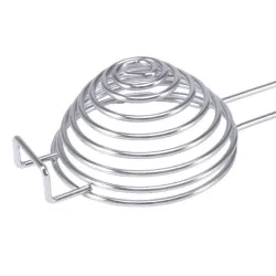 Eiweißtrenner - spiralförmiger Edelstahllöffel - langer Griff