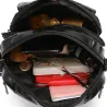 Kleine Schulter-/Gürteltasche - Leder - Nieten - Reißverschlüsse