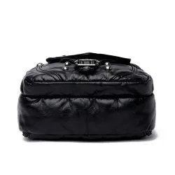 Kleine Schulter-/Gürteltasche - Leder - Nieten - Reißverschlüsse