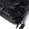 Kleine Schulter-/Gürteltasche - Leder - Nieten - Reißverschlüsse