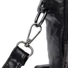 Kleine Schulter-/Gürteltasche - Leder - Nieten - Reißverschlüsse