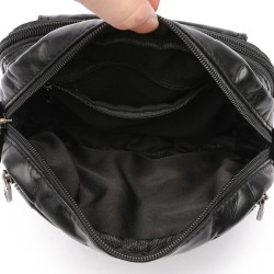 Small shoulder / waist bag - leather - rivets - zippersBags