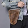 Trendige Umhänge-/Hüfttasche aus echtem Leder in Stierkopfform