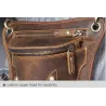 Trendige Umhänge-/Hüfttasche aus echtem Leder in Stierkopfform